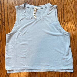 Lululemon Pale Blue Cropped Tank Top, Size 6